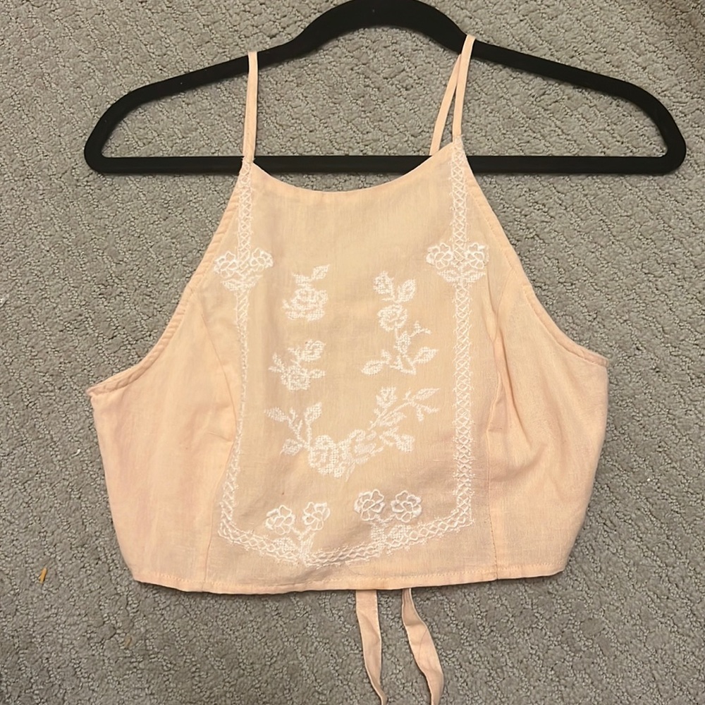 Pink zara crop